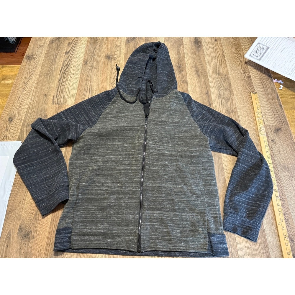 Ocean Current Full Zip Hoodie Mens XL Grey Adult Raglan Space Dye Excellent